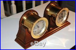 Chelsea Ship's Bell Clock & Barometer Set 4-1/2 Inch Boston U. S. A. Vintage