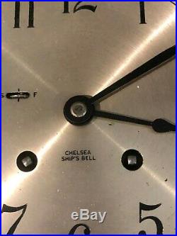 Chelsea Ship's Bell Heavy Brass Nautical Clock 5 3/16 FACE OVERALL 7 3/16
