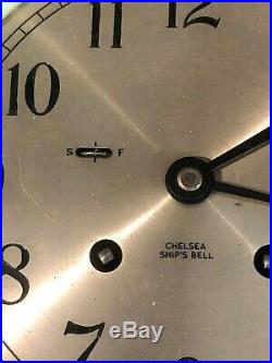 Chelsea Ship's Bell Heavy Brass Nautical Clock 5 3/16 FACE OVERALL 7 3/16