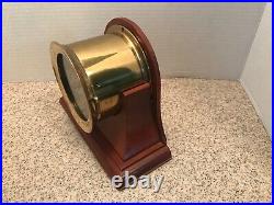 Chelsea Ships Bell Brass Case In Mahogany Base