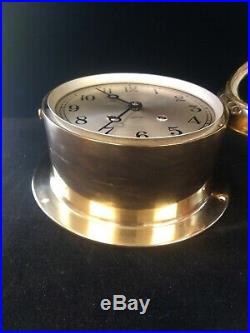 Chelsea Ships Bell Clock 6 inch silvered dial serial number 837381 brass time