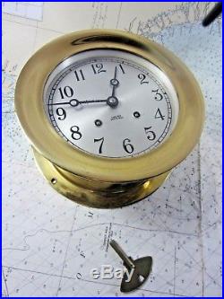Chelsea Ships Bell Clock 7-1/2 Brass