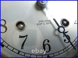 Chelsea Ships Bell Clock & Barometer Set With Wood Stand 4 1/2 Boston 1980-84
