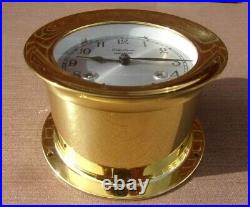 Chelsea Shipstrike 4 1/2 Ships Bell Clock WithCradle Screw on Bezel Key