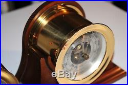 Chelsea Vintage Ship's Bell Clock & Barometer Set 4-1/2 Inch Boston USA