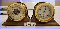 Chelsea Vintage Ship's Bell Clock & Barometer Set Boston U. S. A