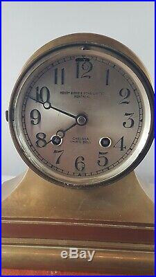 Chelsea ship Bell Henry Birks & sons clock, VERY RARE, serviced works good