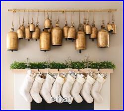 Christmas Bell Set of 15 Giant Harmony Cow Bells Vintage Handmade Rustic Lucky
