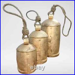 Christmas Bell Set of 15 Giant Harmony Cow Bells Vintage Handmade Rustic Lucky