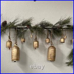 Christmas Bell Set of 15 Giant Harmony Cow Bells Vintage Handmade Rustic Lucky