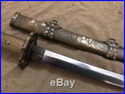 Collectable Japanese Samurai Sword Katana Sharp Blade Belle&WarriorsBrass Sheath
