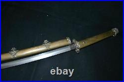 Collectable Japanese Samurai Sword Katana Warriors&Belles Saya Brass