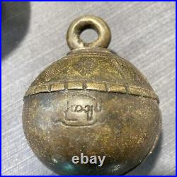 Collection Of (7)Brass Elephant And Cow Bells, Vintage/ Antique