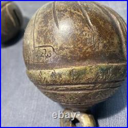 Collection Of (7)Brass Elephant And Cow Bells, Vintage/ Antique