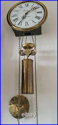 Comtoise Station Clock French Style 8 Day One Weight Brass Pendulum Bell Strike