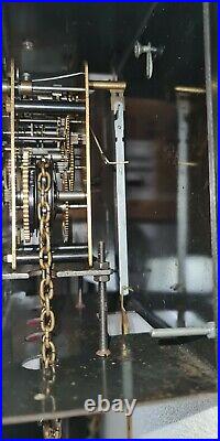 Comtoise Station Clock French Style 8 Day One Weight Brass Pendulum Bell Strike