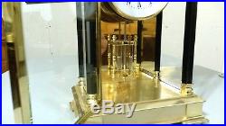 Crystal Regulator Double Bell Strike 8 Day / Beveled Glass / Heavy Brass Clock
