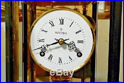 Crystal Regulator Double Bell Strike 8 Day / Beveled Glass / Heavy Brass Clock