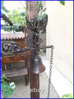 Door Bell Brass Ship Bell Wall Hanging Nautical Angel Figure Home Garden Decor