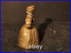 Dragon Arch Base Victorian Lady Brass Bell Rare Antique Vintage