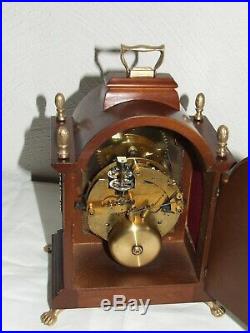 Dutch Bracket Mantel Shelf Clock, Rolling Moon phase/Calendar, 2 Bells