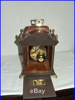 Dutch Bracket Mantel Shelf Oak Clock, FHS movement, Moonphase, 2 Bells