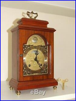 Dutch WARMINK/WUBA Bracket/Mantel/ Clock, 2 Bell Chimes, 8 day movement, Oak Case