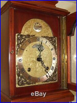 Dutch WARMINK/WUBA Bracket/Mantel/ Clock, 2 Bell Chimes, 8 day movement, Oak Case
