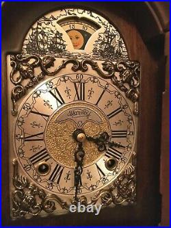 Dutch Warmink 8 Day Bracket/Mantle Clock Moonphase/Calendar, 2 bells, Silent opt