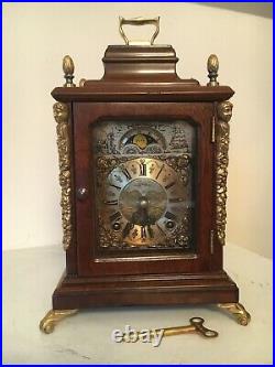 Dutch Warmink 8 Day Bracket/Mantle Clock Moonphase/Calendar, 2 bells, Silent opt