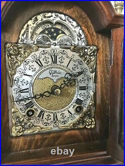 Dutch Warmink 8 Day Bracket/Mantle Clock Moonphase/Calendar, 2 bells, Silent opt