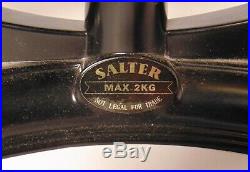 ENGLISH BLACK SALTER Metric KITCHEN SCALE BRASS BELL WEIGHT