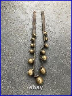 Early 1800 Antique 13 Brass Horse Sleigh Petal Bells John Shipman 1779 -1859