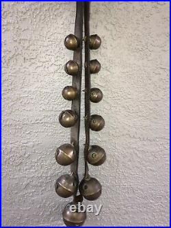 Early 1800 Antique 13 Brass Horse Sleigh Petal Bells John Shipman 1779 -1859