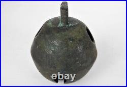 Early 1800's H. S. & Co. Brass Shank 8 Petal Bell Crotal Sleigh Bell 2.25