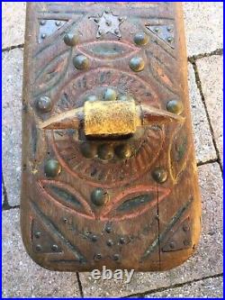 Early 19th Century Stylized Bentwood Hand Forged Permana Folk Art Goat Cow Bell