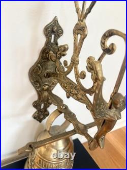 Early 20th Century Gothic Brass Monastery Bell Vocem Meam Audit Qui Me Tangit