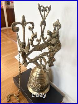 Early 20th Century Gothic Brass Monastery Bell Vocem Meam Audit Qui Me Tangit