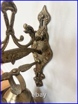 Early 20th Century Gothic Brass Monastery Bell Vocem Meam Audit Qui Me Tangit