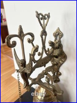 Early 20th Century Gothic Brass Monastery Bell Vocem Meam Audit Qui Me Tangit
