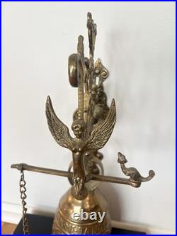 Early 20th Century Gothic Brass Monastery Bell Vocem Meam Audit Qui Me Tangit