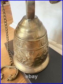 Early 20th Century Gothic Brass Monastery Bell Vocem Meam Audit Qui Me Tangit