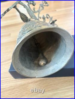 Early 20th Century Gothic Brass Monastery Bell Vocem Meam Audit Qui Me Tangit
