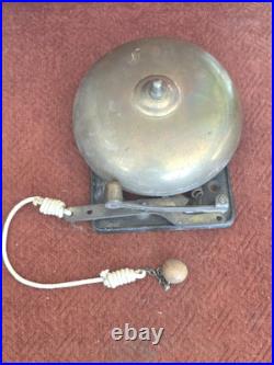 Early Antique Locomotive Cable Car Brass Trolley Bell