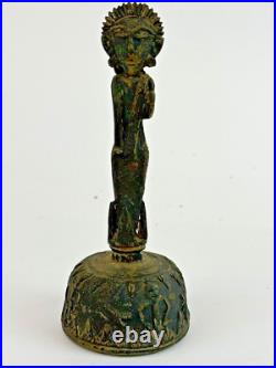 Early Hindu Bronze Temple Bells (lot Of 3)