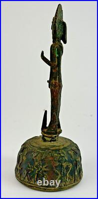 Early Hindu Bronze Temple Bells (lot Of 3)