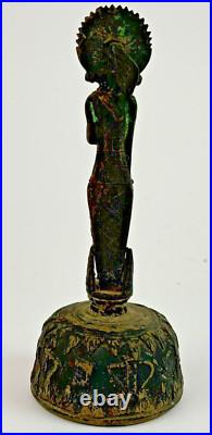 Early Hindu Bronze Temple Bells (lot Of 3)
