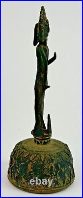 Early Hindu Bronze Temple Bells (lot Of 3)