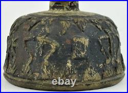 Early Hindu Bronze Temple Bells (lot Of 3)