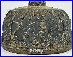 Early Hindu Bronze Temple Bells (lot Of 3)